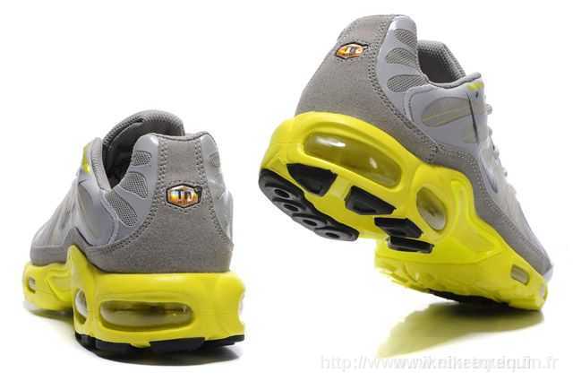 nouvelle nike air max tn chaussures casual gris jaune (2)